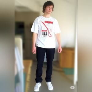 Ripple Junction Kill La Kill  Scissor Blade white graphic short sleeve t-shirt